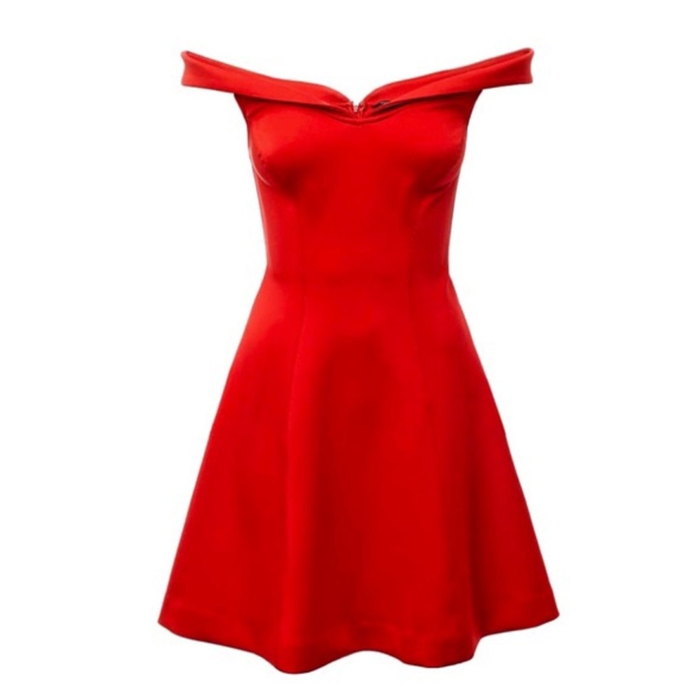Guess Off the Shoulder Red Mini Dress